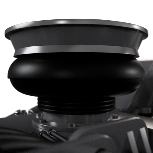 Air suspension mounted on bogie