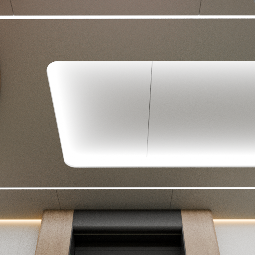 Pergola lighting in vestibule