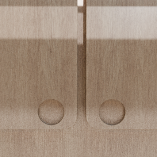 White oak wood veneer on table