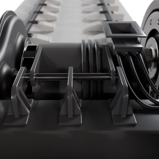 Traction motor mounted on bogie